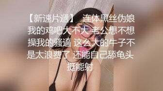 【新速片遞】  连体黑丝伪娘 我的鸡吧大不大 老公想不想操我的骚逼 这么大的牛子不是太浪费了 还能自己舔龟头 挺能射 